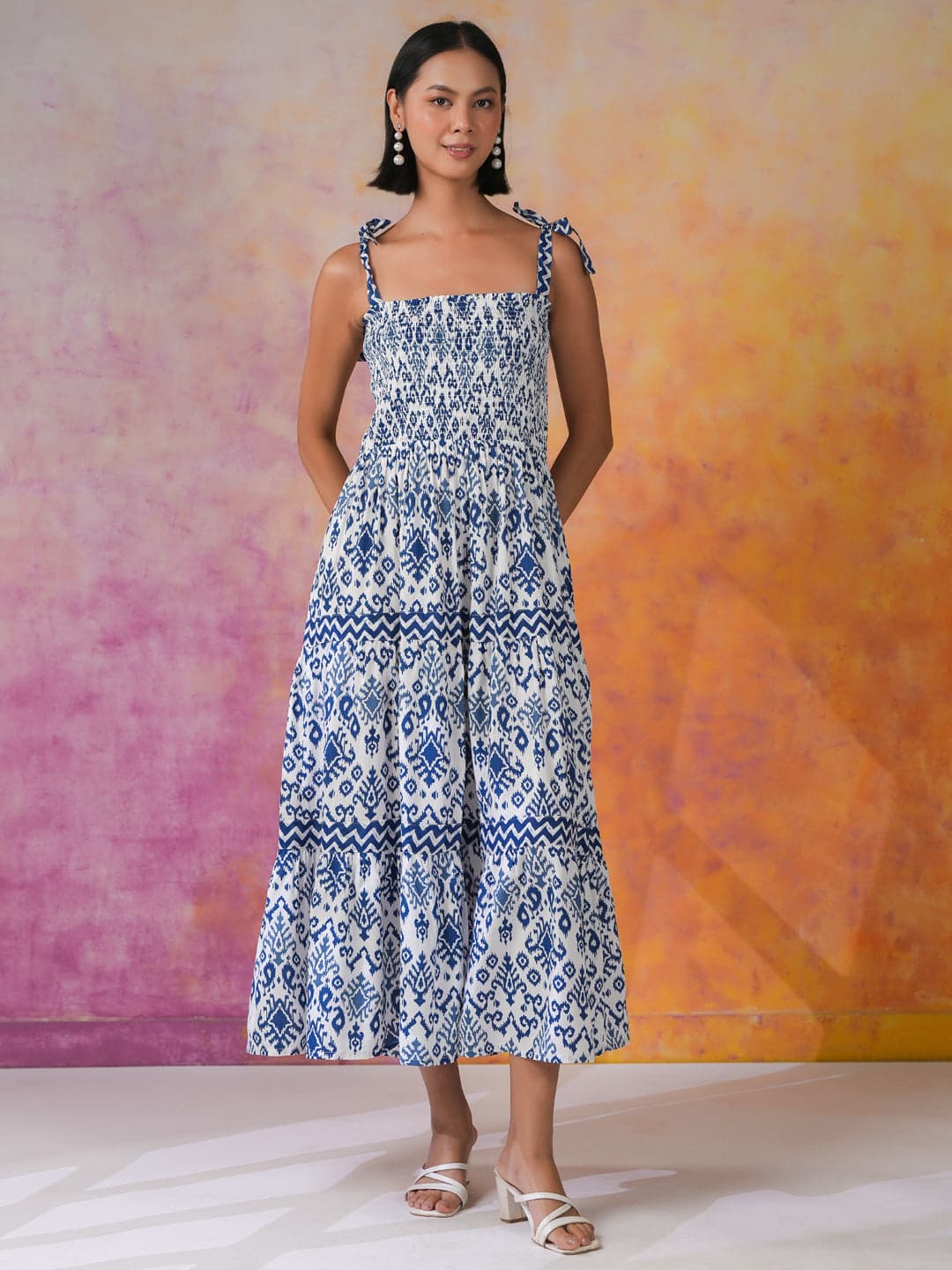 Azure Square Day Dress